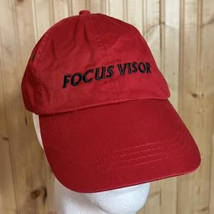Anvil Golf Hat Focus Visor Embroidered Adjustable Red Adult OS Strapback Cap